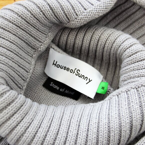 BNWT AW24 HOUSE OF SUNNY JACQUARD TURTLENECK SWEATER M - Picture 9 of 12